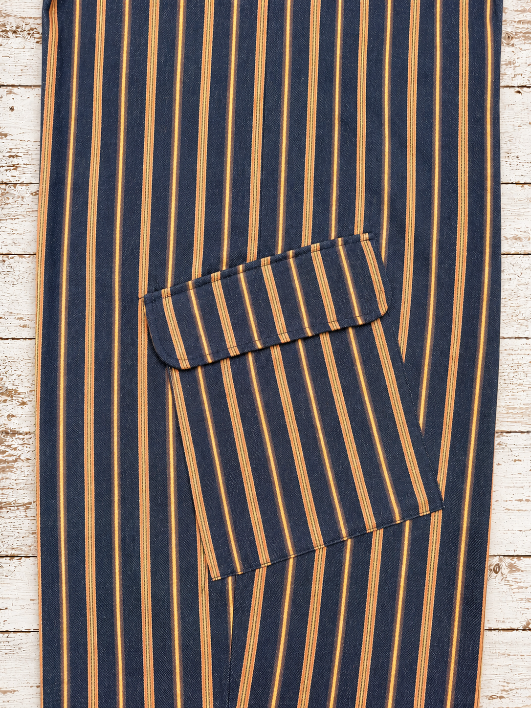 Retro Striped Cargo Pants