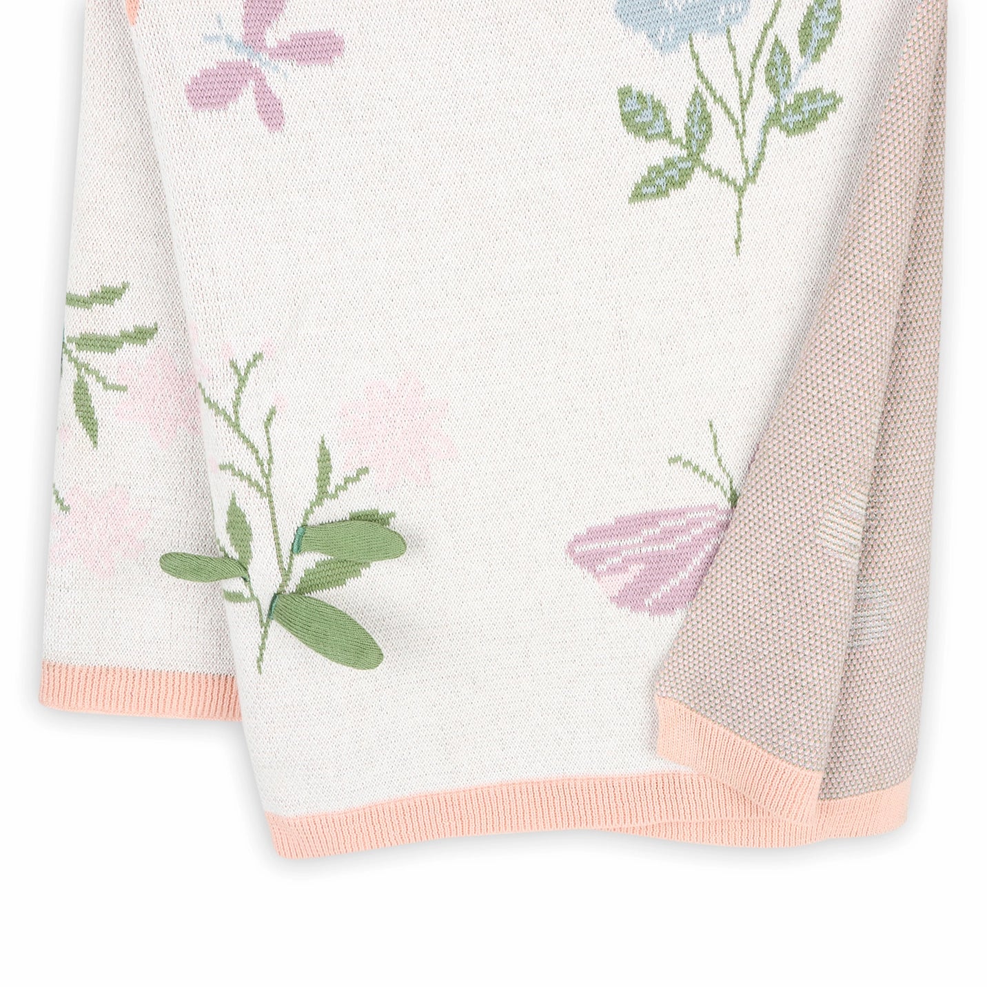 Bloom Butterfly Organic Cotton Jacquard Knit Baby Blanket