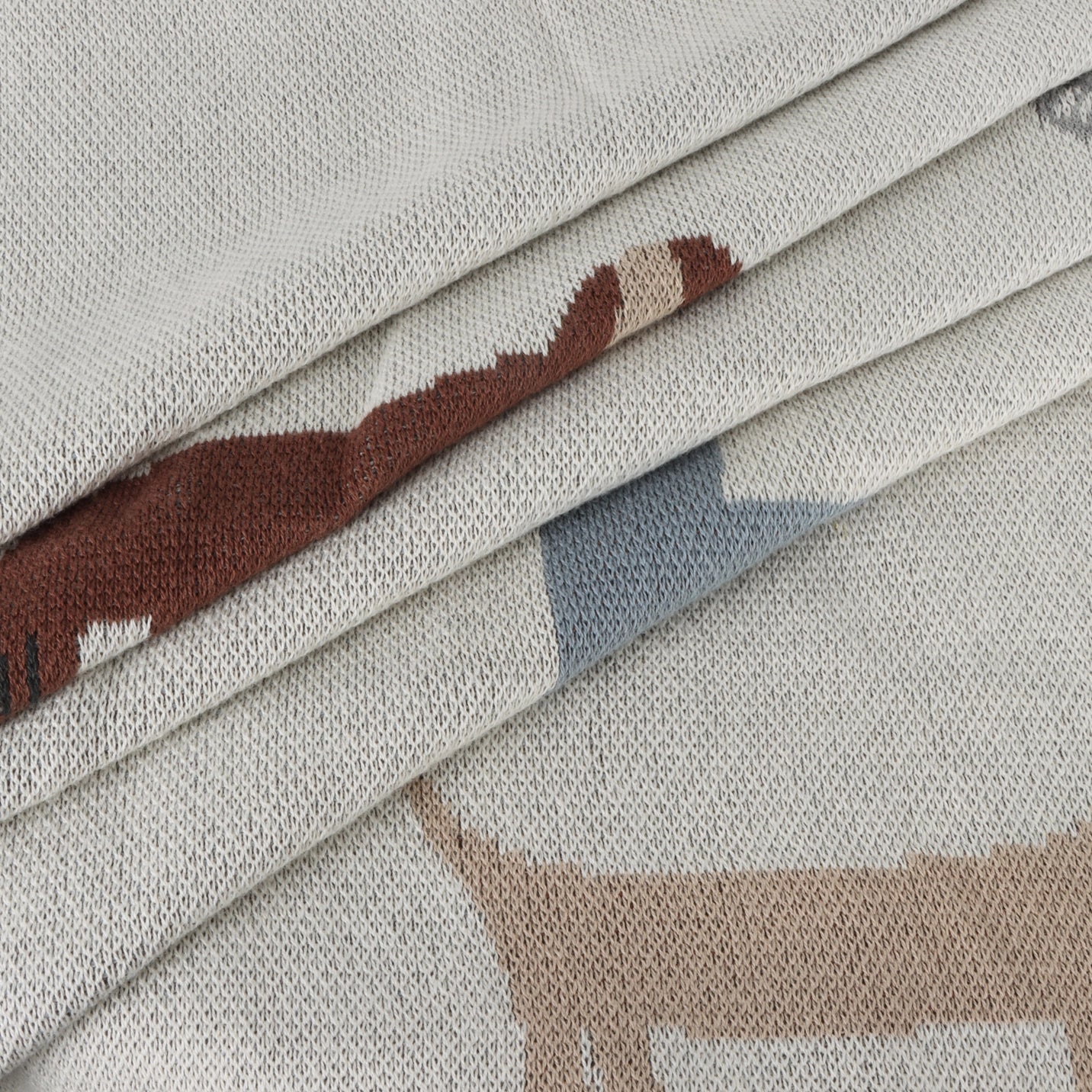 Buddy Dog Organic Cotton Jacquard Knit Baby Blanket