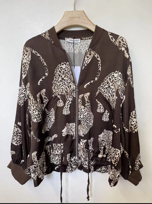 SS Leopard Bomber Jacket