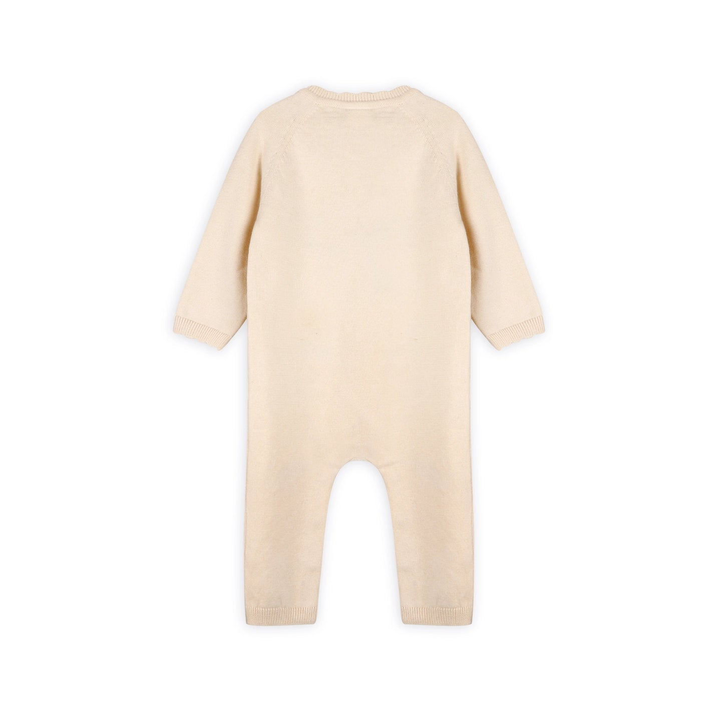 Bird & Floral Embroidered Baby Knit Jumpsuit