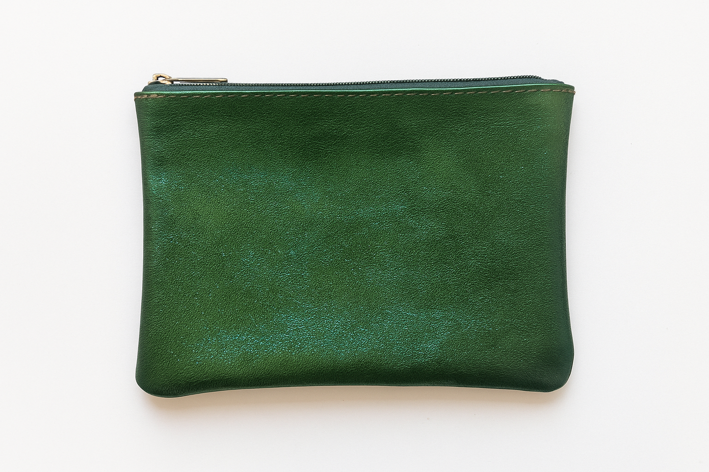 Metalic Large Zip Pouch