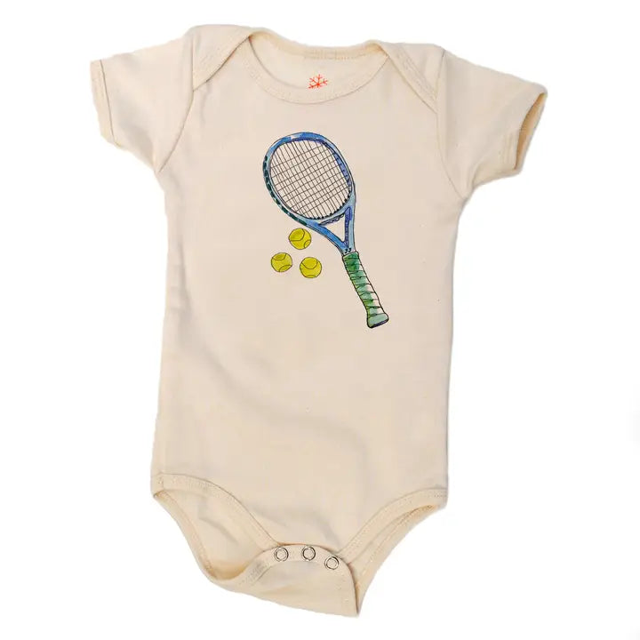 Baby Organic Onesie - Tennis Racket