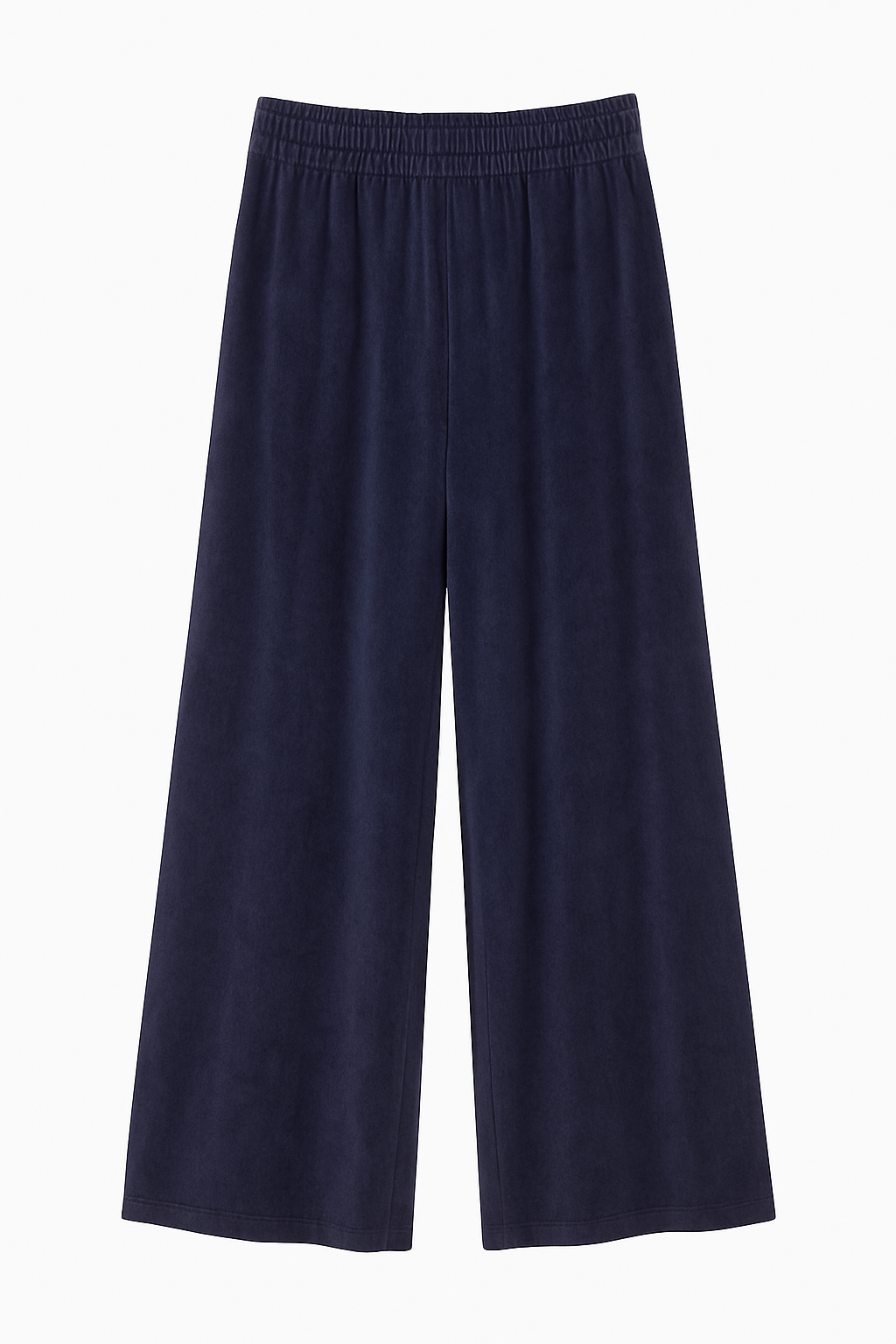 Plain Wide Leg Velour Pant