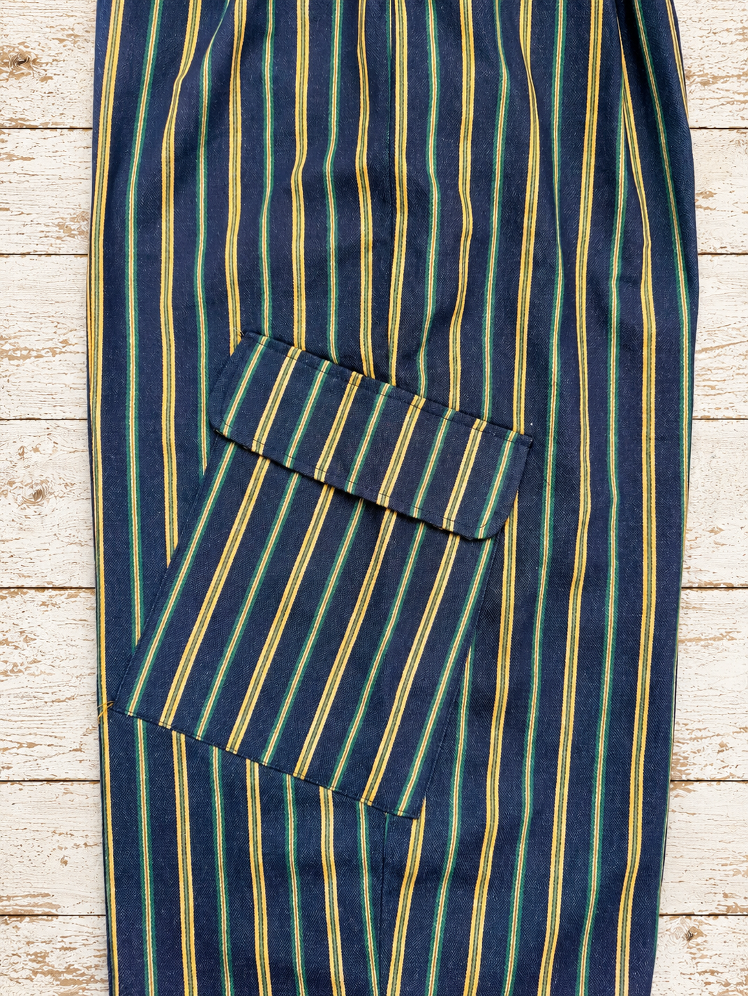 Retro Striped Cargo Pants