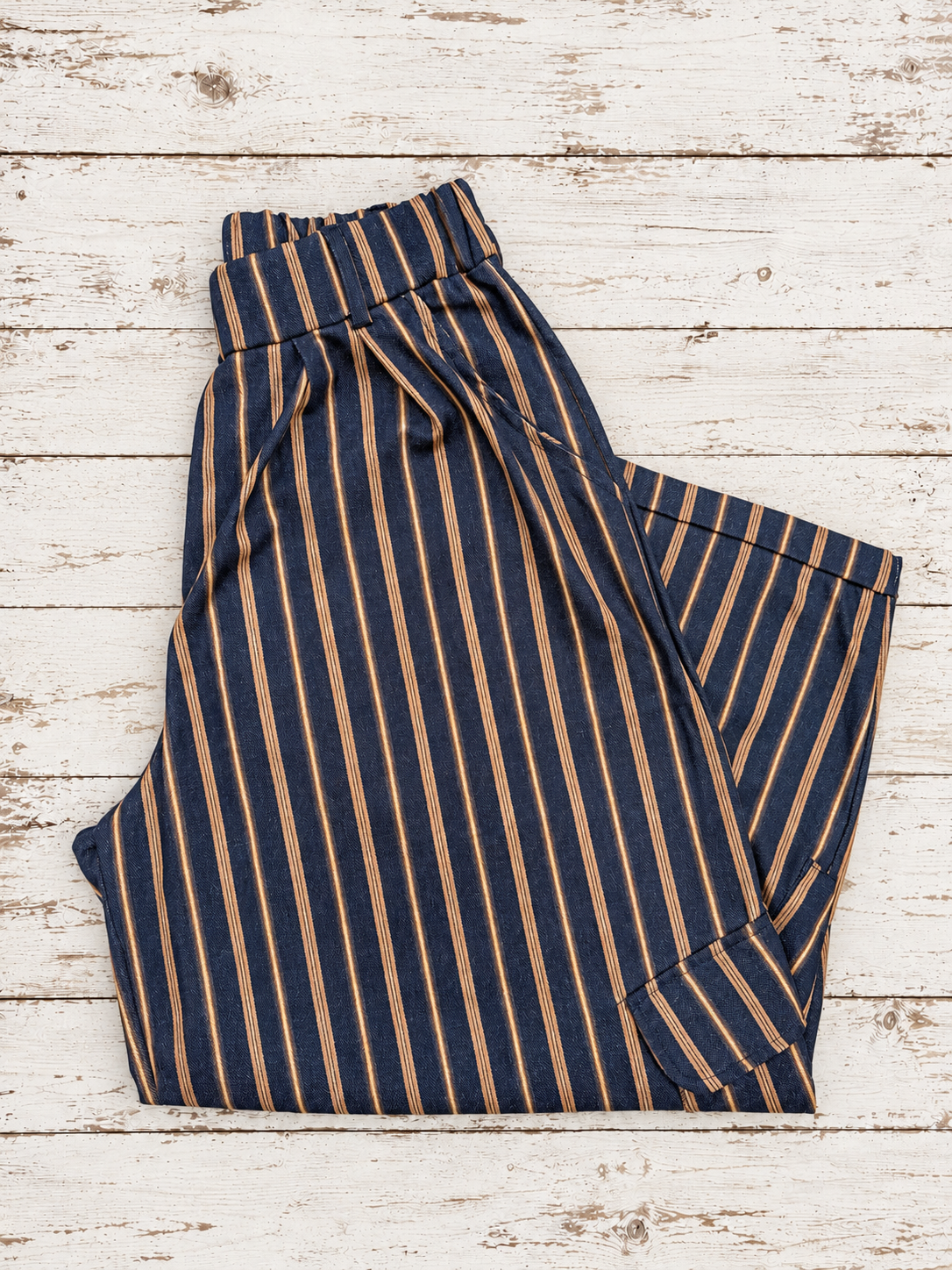 Retro Striped Cargo Pants