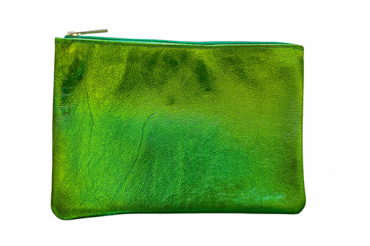 Metalic Large Zip Pouch