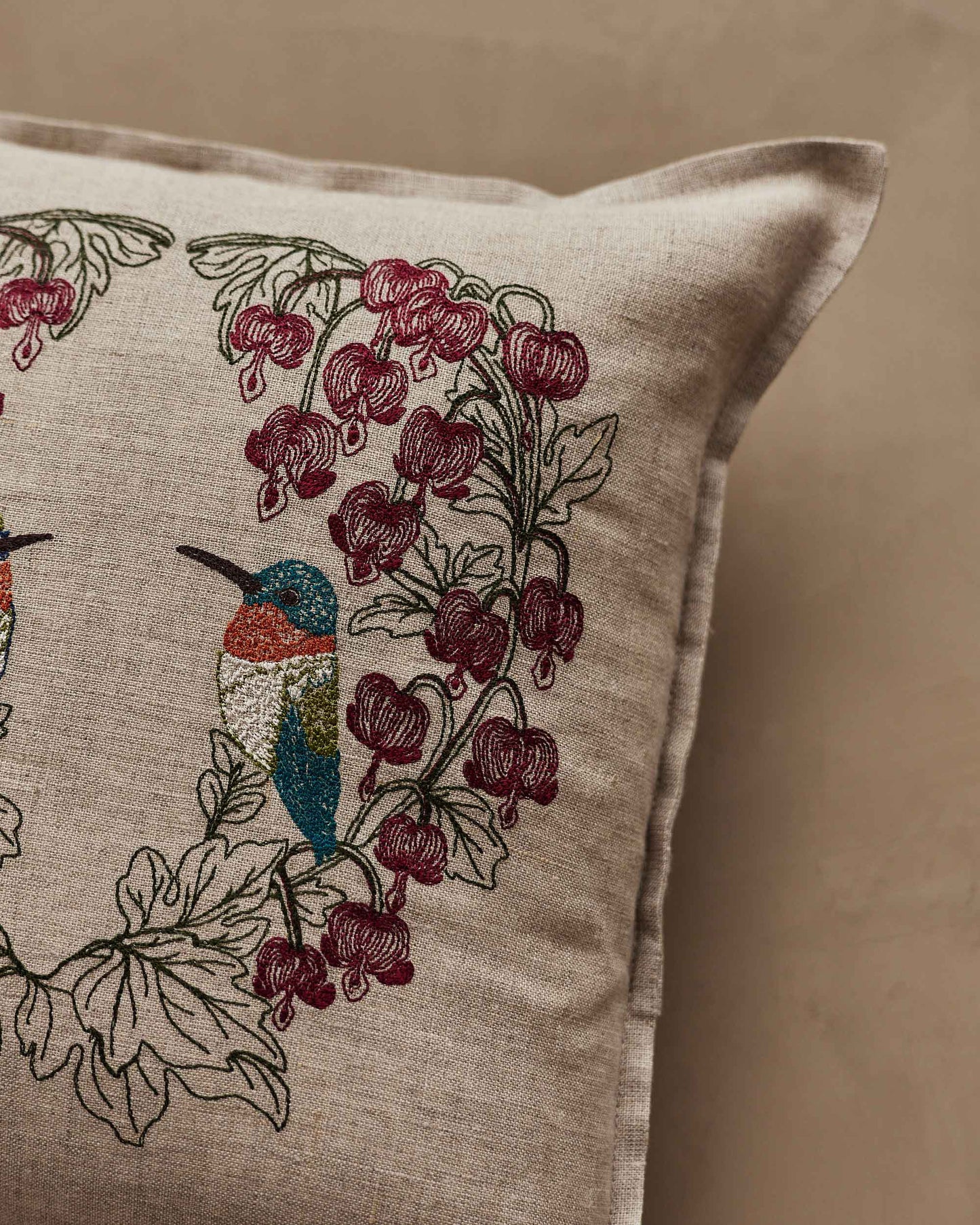 Hummingbird Hearts Pillow