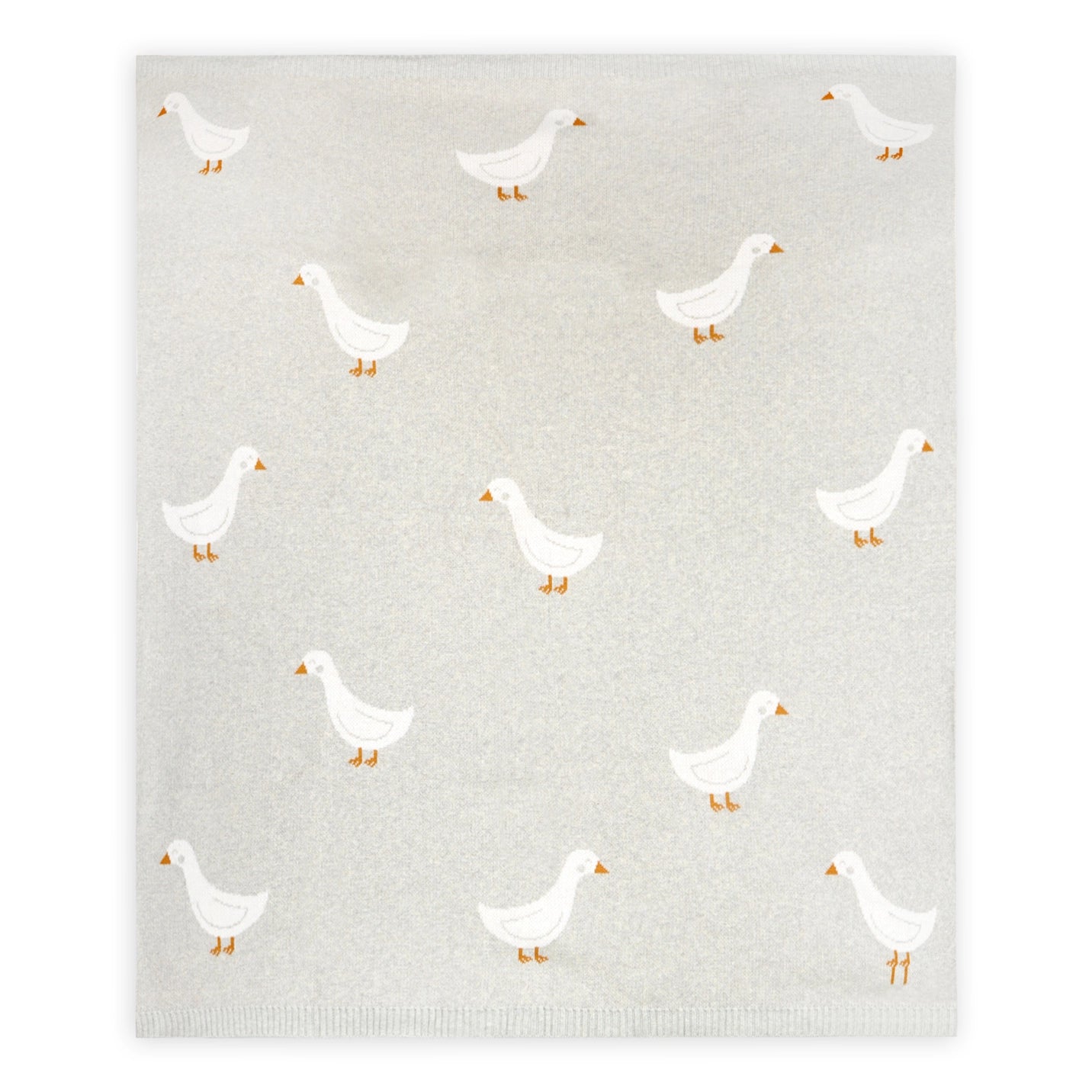 Duck Waddle Organic Jacquard Knit Baby Blankets