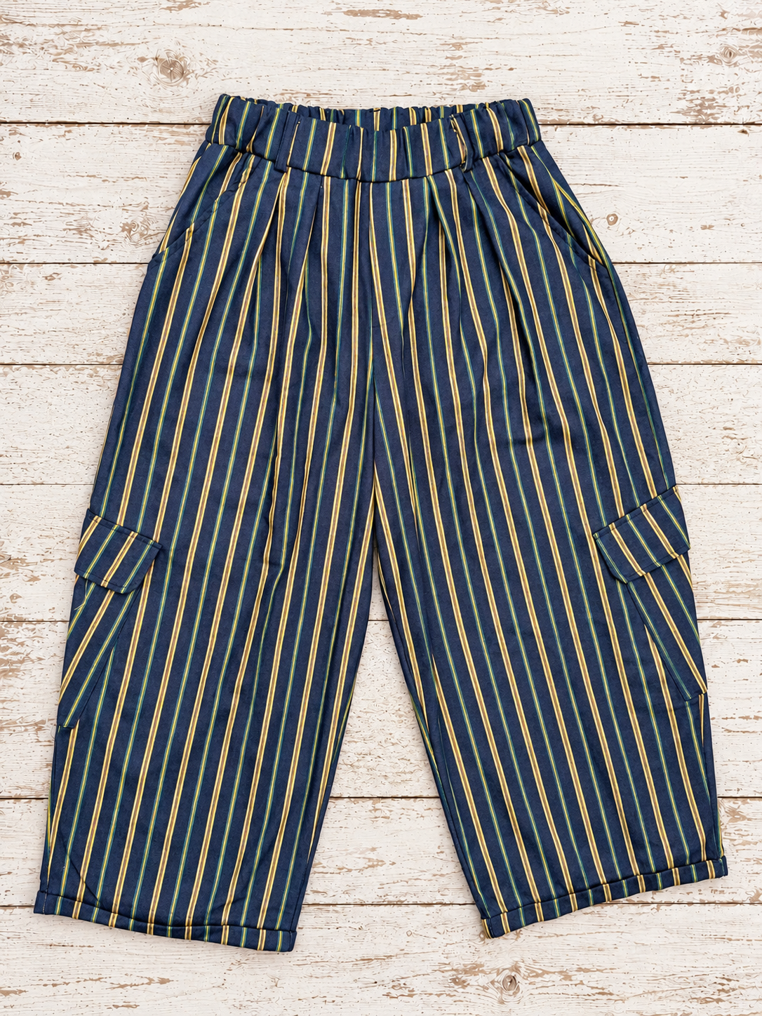 Retro Striped Cargo Pants