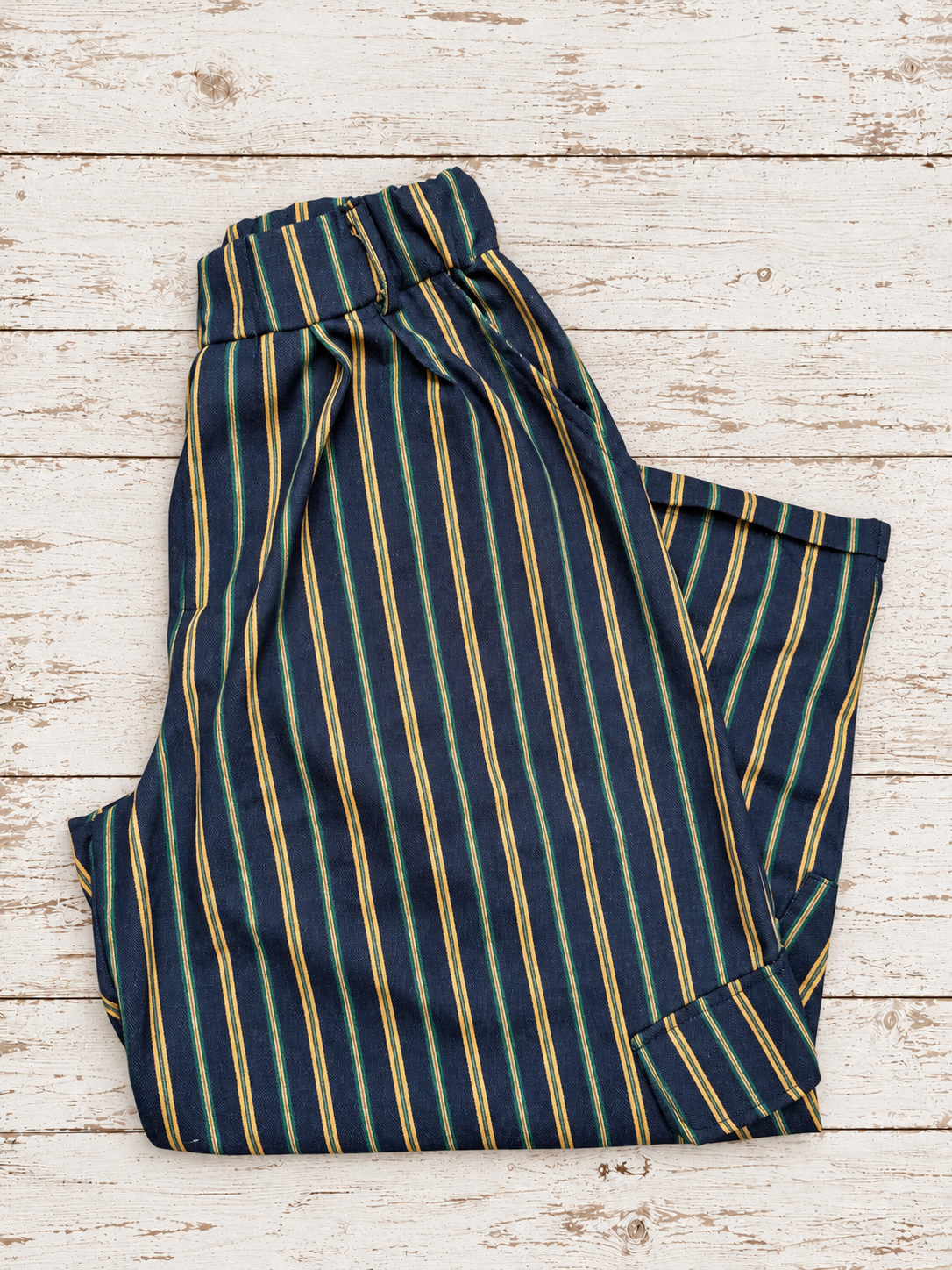 Retro Striped Cargo Pants