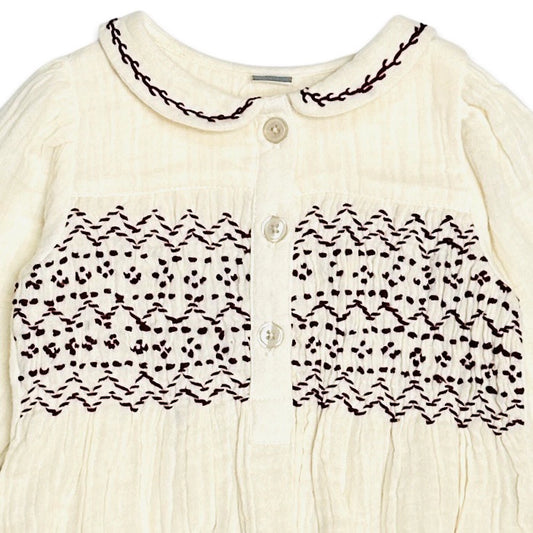 Hand Smocked Baby Girl Romper