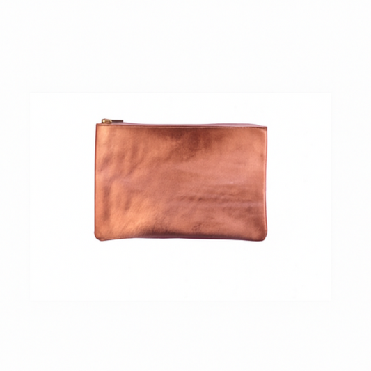 Metalic Large Zip Pouch