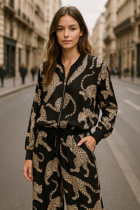 SS Leopard Bomber Jacket