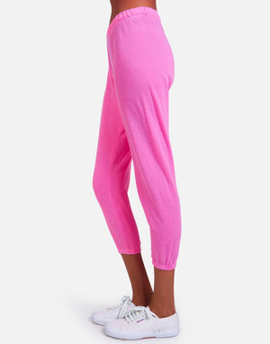 Nate Core Neon Pink Crop Jogger