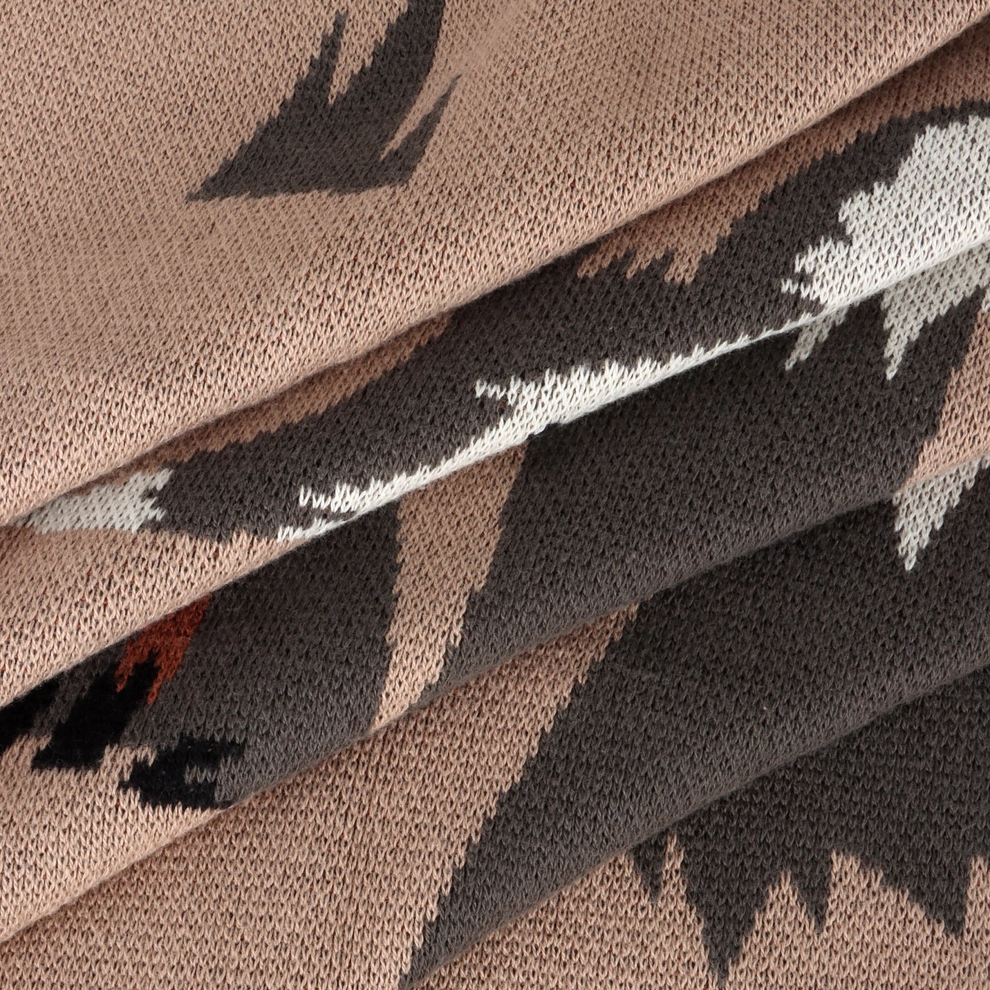 Woodland Bear Organic Cotton Jacquard Knit Baby Blanket