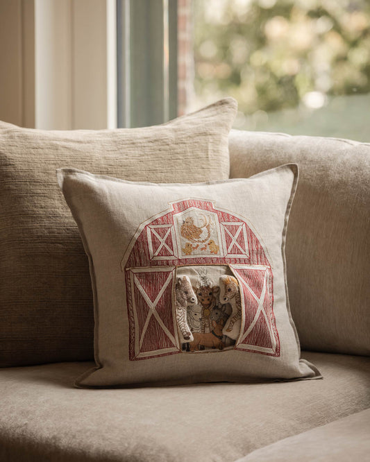 Red Barn Pocket Pillow