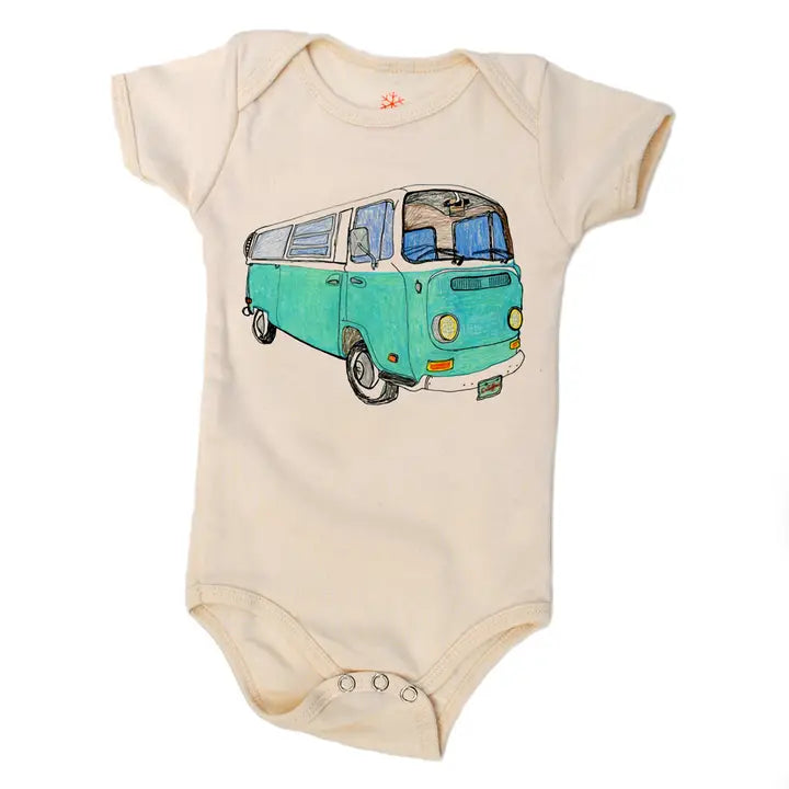 Baby Organic Onesie - Venice Wheels