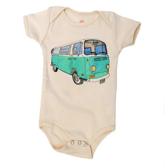 Baby Organic Onesie - Venice Wheels