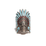 Silver Enamel Plated Indian Ring