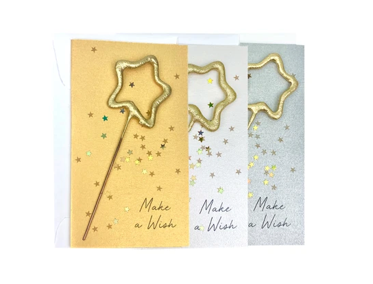 Confetti Sparkler Cards Make A Wish!