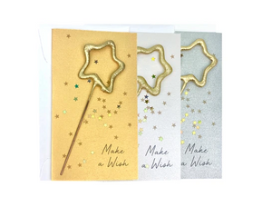 Confetti Sparkler Cards Make A Wish!