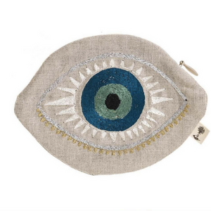 Coral & Tusk Evil Eye Pouch