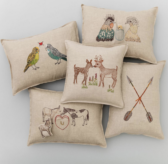 Coral & Tusk Parakeet Love Pillow