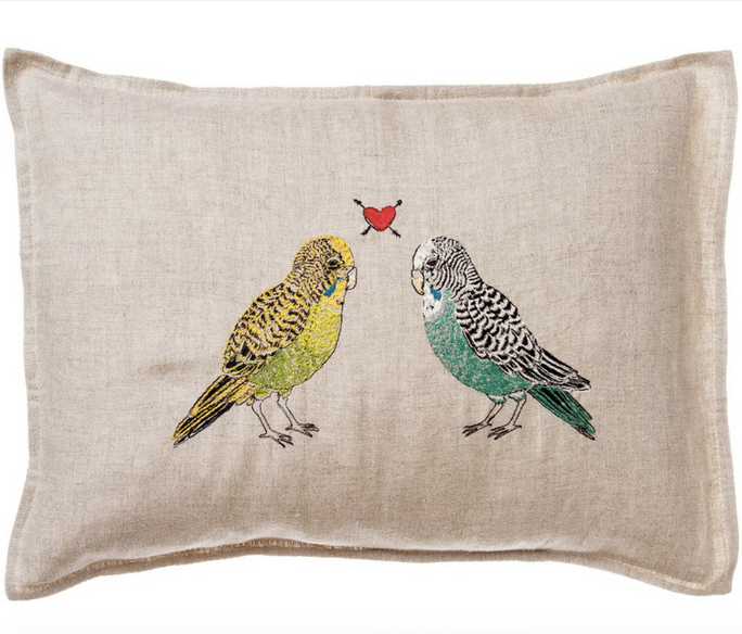 Coral & Tusk Parakeet Love Pillow